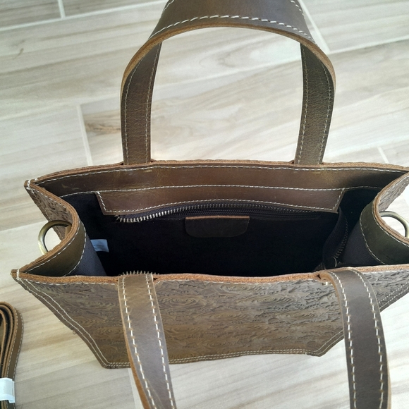 NWT italy Noble retro genuine leather purse handbag - Picture 3 of 7